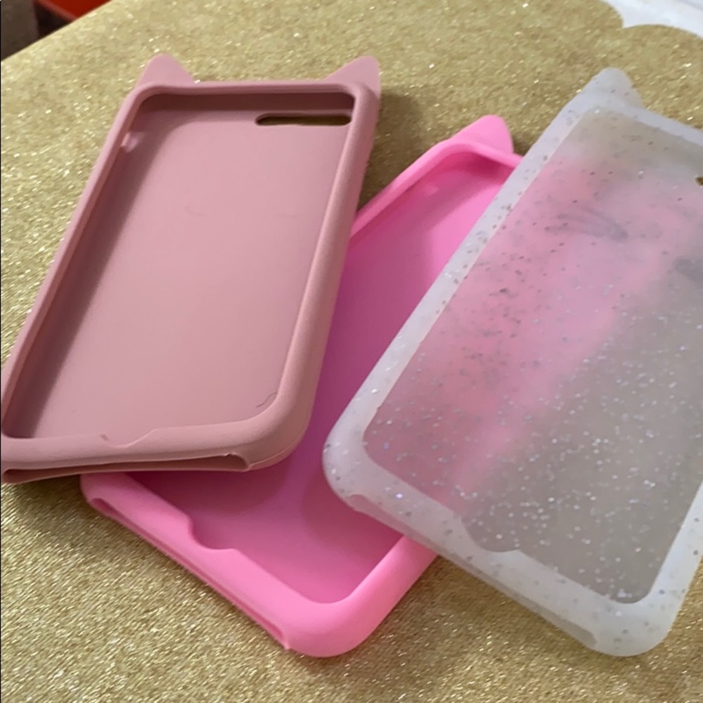 Phone Case Cat Ears iPhone 7 8 Plus Pink Clear NWT - Picture 6 of 10